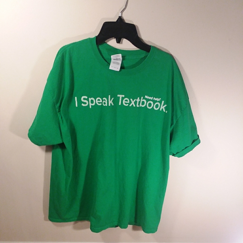 HH134, Gilban, xlg, green I Speak Textbook, Tee